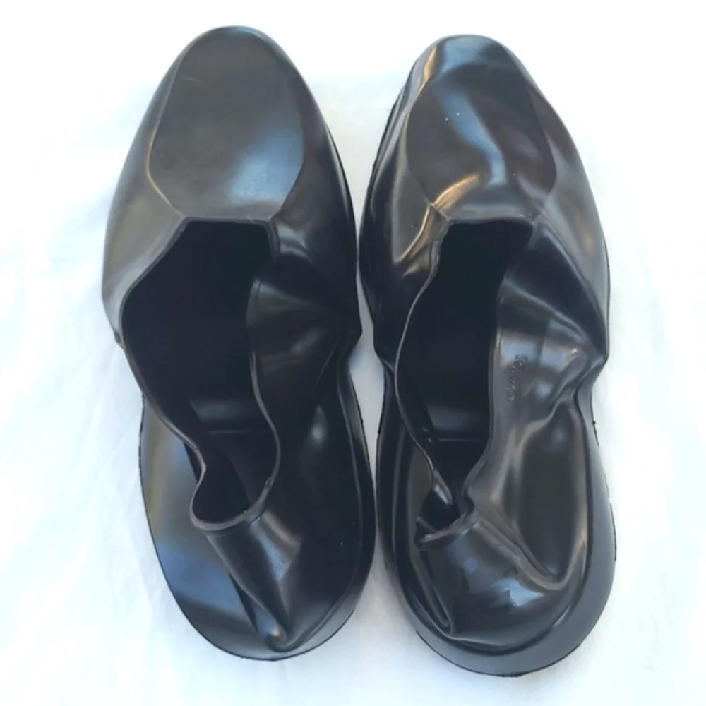 Totes Geometric Rubber Overshoe Loafers Waterproof Non-Slip Shoe Covers NWT